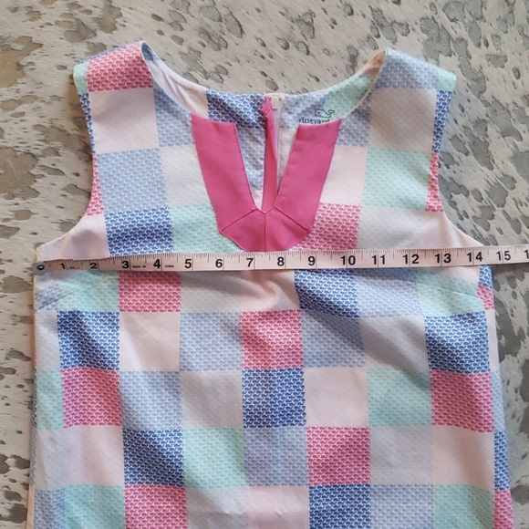 Vineyard Vines Patchwork Whale Shift Dress Sz12 - Picture 3 of 6
